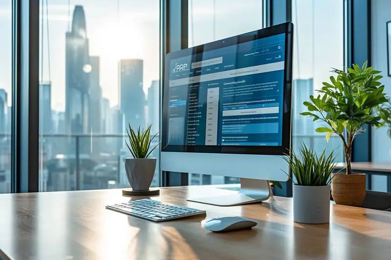 Assuré consultant son espace client de protection sociale sur ordinateur portable sécurisé