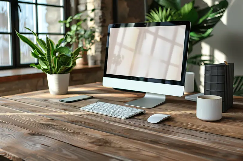 Smartphone relié par câble USB à un ordinateur portable avec disque externe de sauvegarde