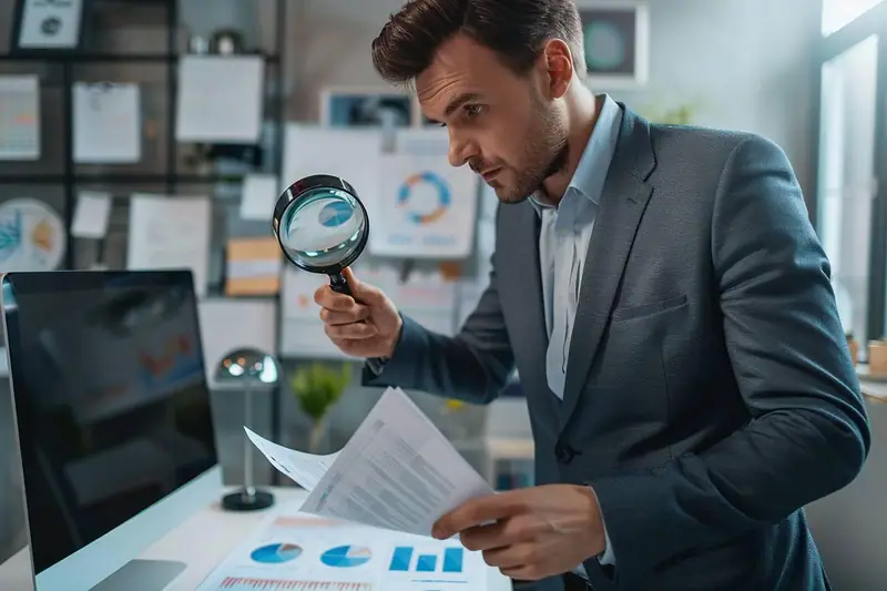 Professionnelle comparant des contrats d’électricité et de gaz avec des factures sur un bureau