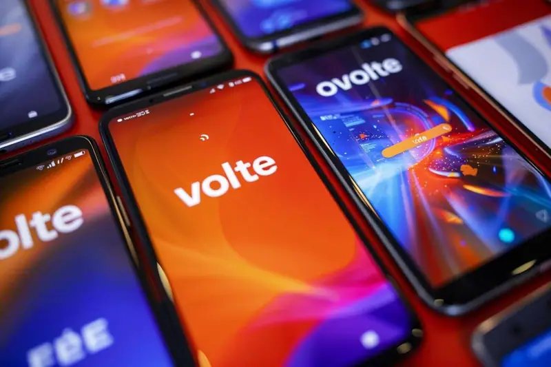 Smartphone en appel 4G affichant une connexion mobile stable dans une rue française